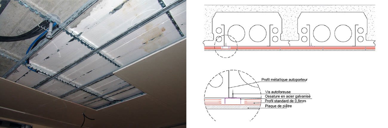 Plafonds sur ossatures métalliques ou en plâtre projeté Plafonds sur ossatures métalliques ou en plâtre projeté
